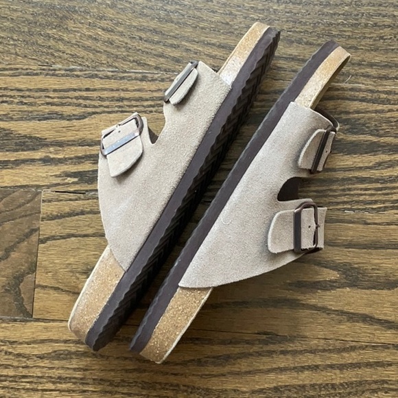 Double Strap Leather Sandals | Men’s Sz 9 - Picture 4 of 6